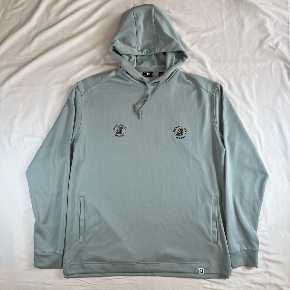 Footjoy 125th US Open Hoodie Oakmont Golf Course Pullover Hoodie Men's L Blue